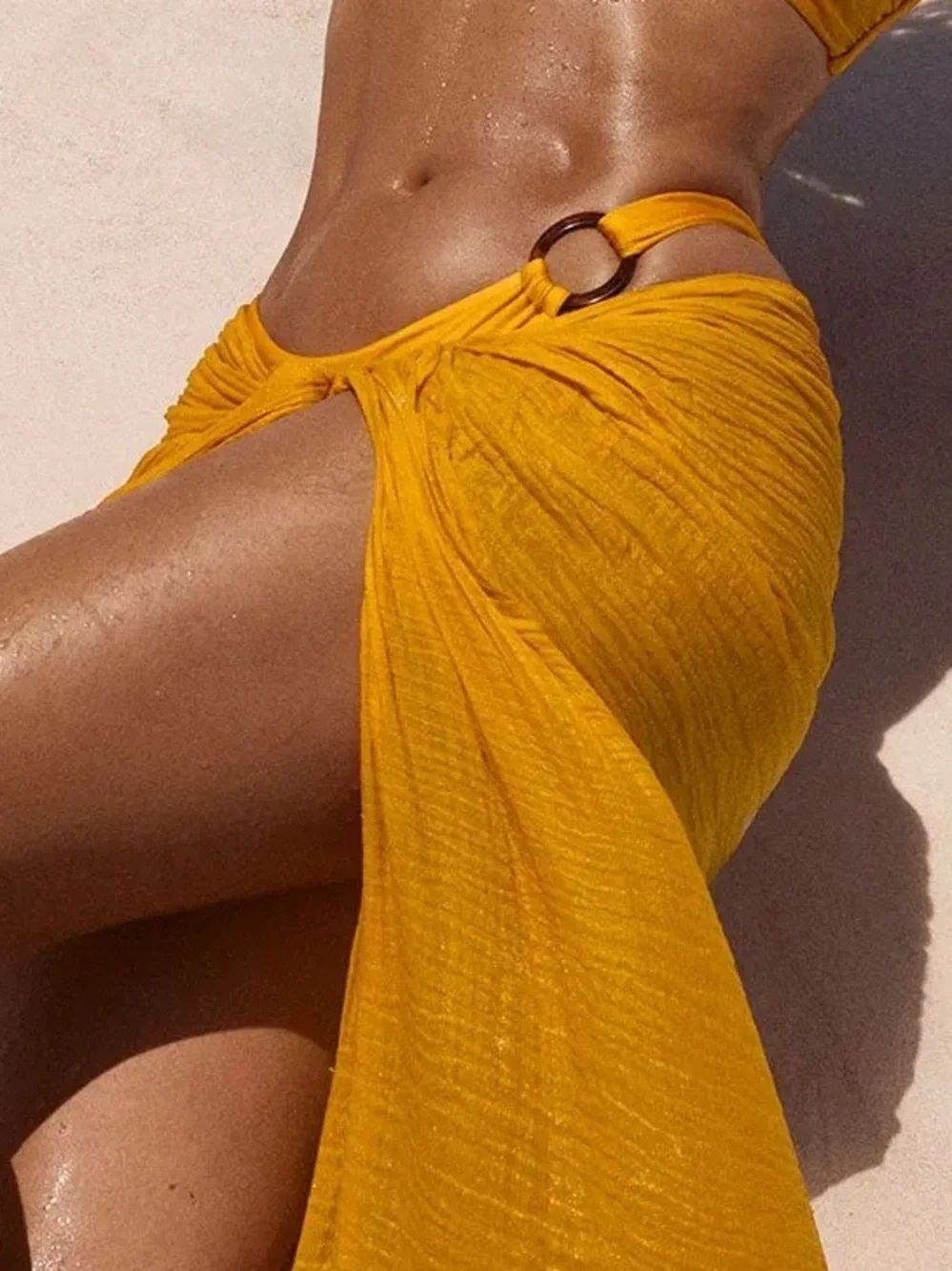 Monday Swimwear Bronte Ring Bottom Mango Shiny